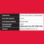 Toro 25.4cc 2-Cycle Gas String Trimmer, Attachment Capable, Straight Shaft thumbnail 13