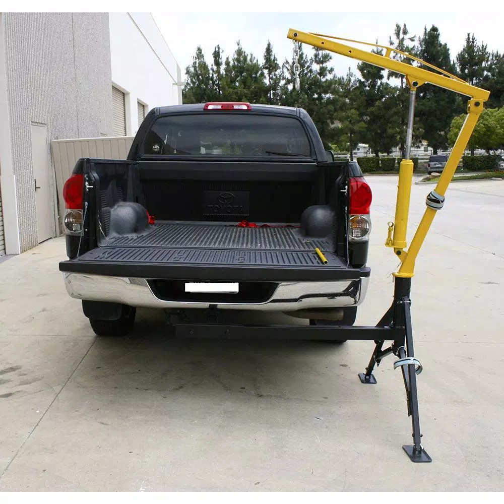 MaxxHaul Hydraulic Receiver Hitch Mounted Crane, 1000 lbs. Capacity