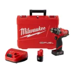 Milwaukee M12 FUEL 12V Brushless 1/2 in. Hammer Drill Kit with 4.0 Ah & 2.0 Ah Batteries and Case thumbnail 1