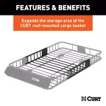 CURT 18117 Roof Cargo Basket Extension for 18115 Cargo Carrier thumbnail 4
