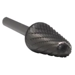 Drill America 3/4 in. x 1-1/2 in. Cone Solid Carbide Burr Rotary File Bit, 1/4 in. Shank thumbnail 2