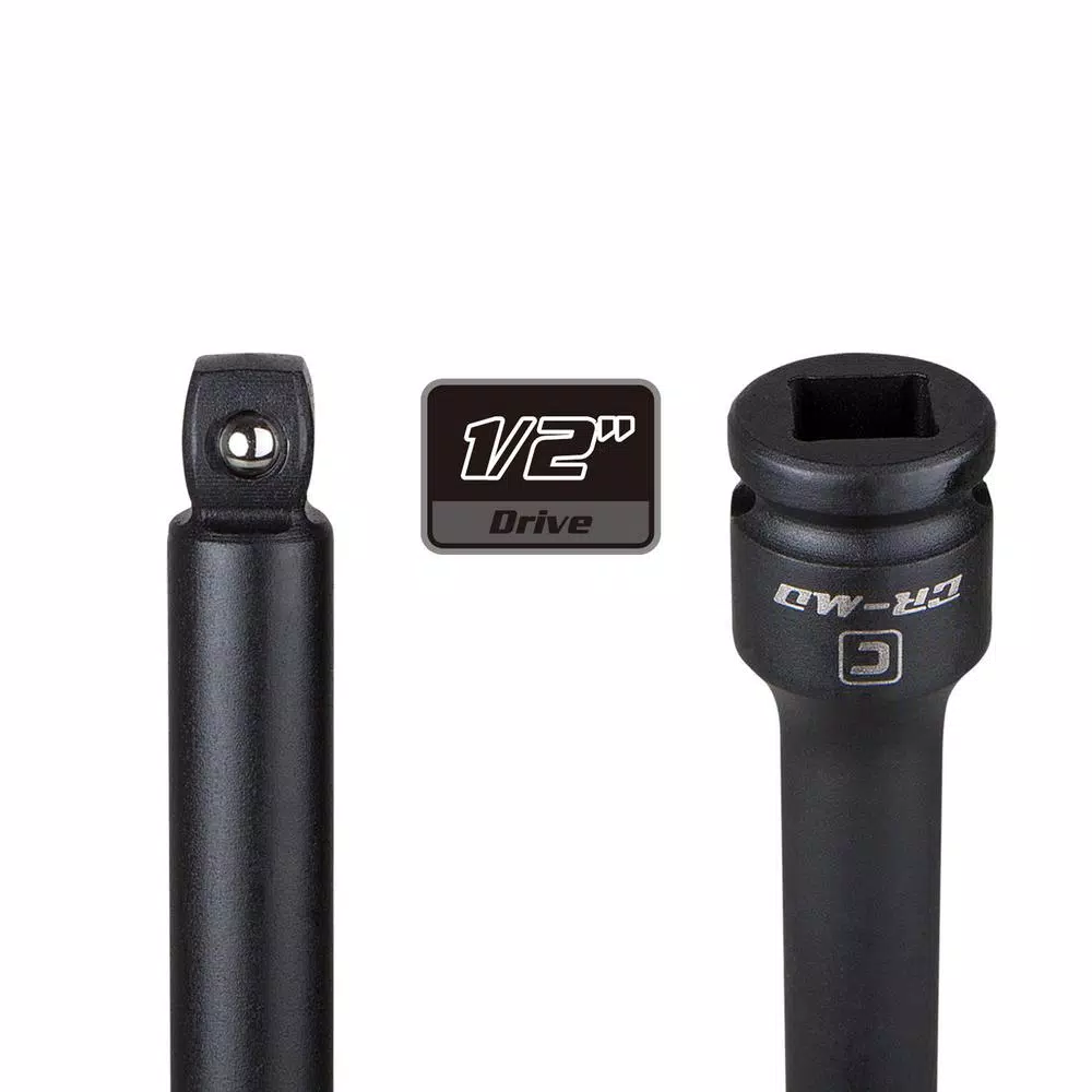 Capri Tools 1/2 in. Drive Wobble Impact Extension Bar Set, 3-Piece