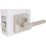 Defiant Highland Satin Nickel Passage Door Lever with Square Rose thumbnail 3