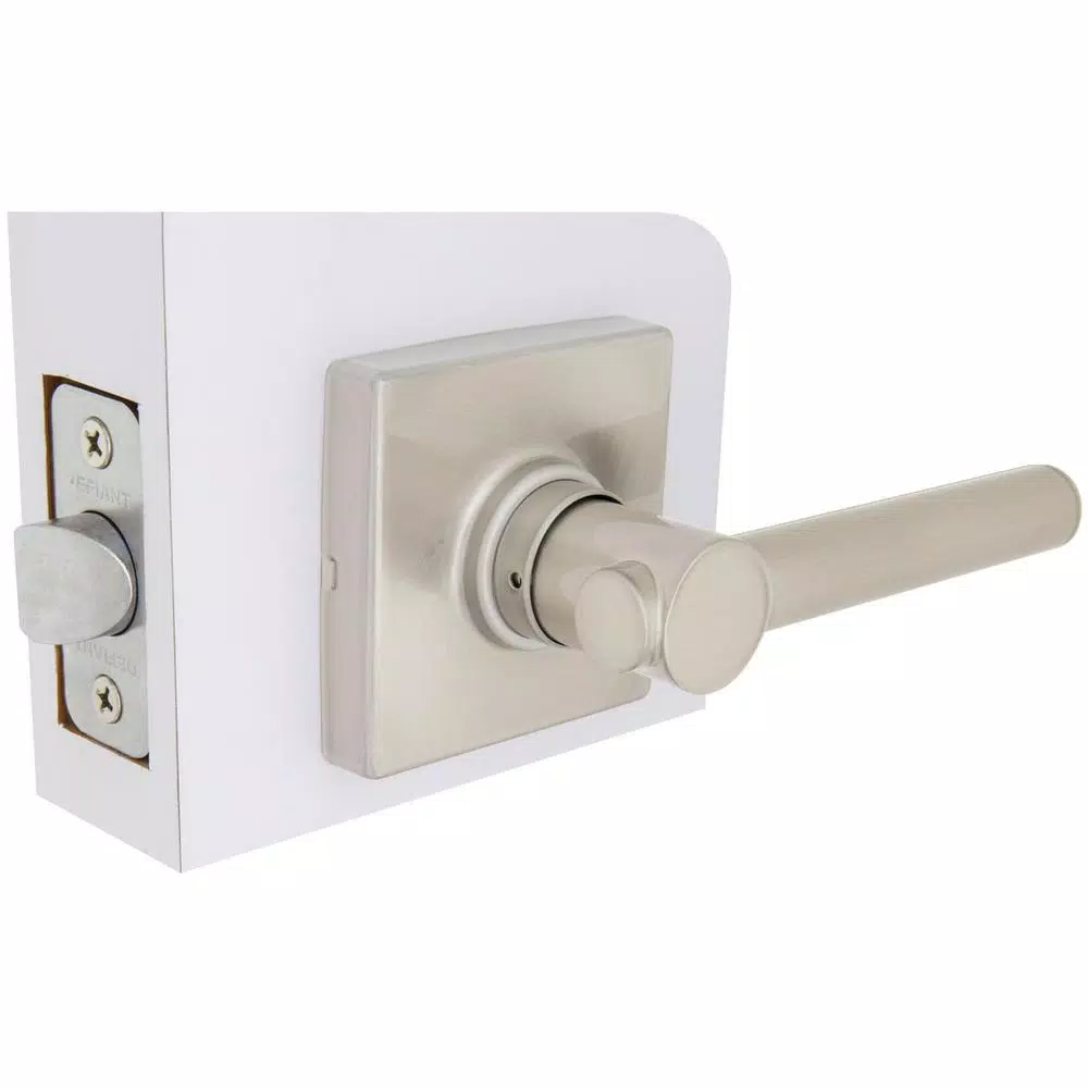 Defiant Highland Satin Nickel Passage Door Lever with Square Rose