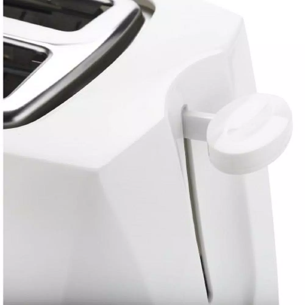 Elite Cuisine 4-Slice White Long Slot Toaster with Cool-Touch Exterior
