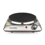 Courant 1000W Portable Single Burner Stainless Steel Hot Plate with 6.1 in. Cast Iron Plate thumbnail 1