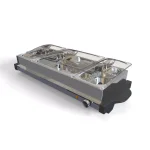NutriChef 27.6 in. 3-Burner Stainless Steel Electric Buffet Server Food Warming Tray thumbnail 4