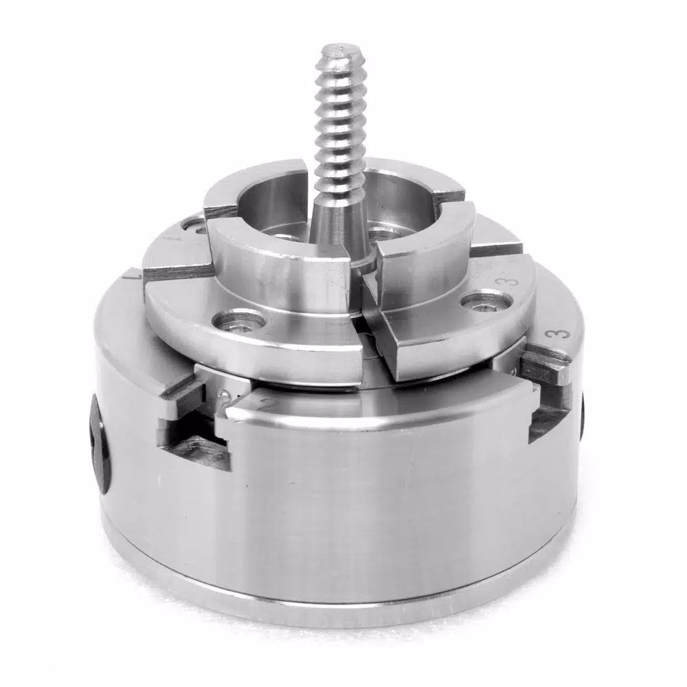 WEN 3.75 in. 4-Jaw Self-Centering Keyed Scroll Chuck with 1 in. x 8TPI Thread