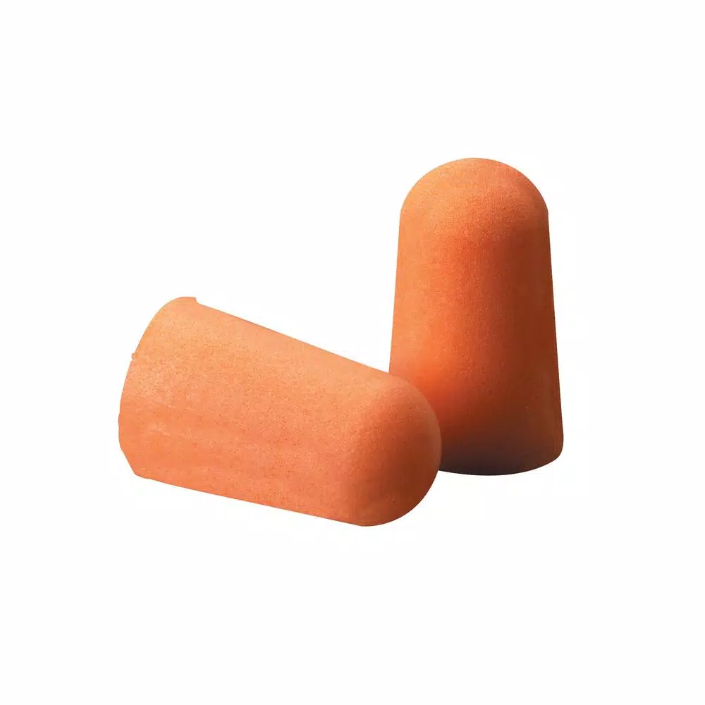 3M Orange Disposable Foam Earplugs, High Visibility Hearing Protection, 80 Pairs