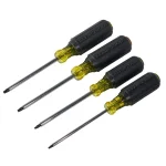 Klein Tools 4-Piece Square Recess Robertson Screwdriver Set with Cushion-Grip Handles thumbnail 2