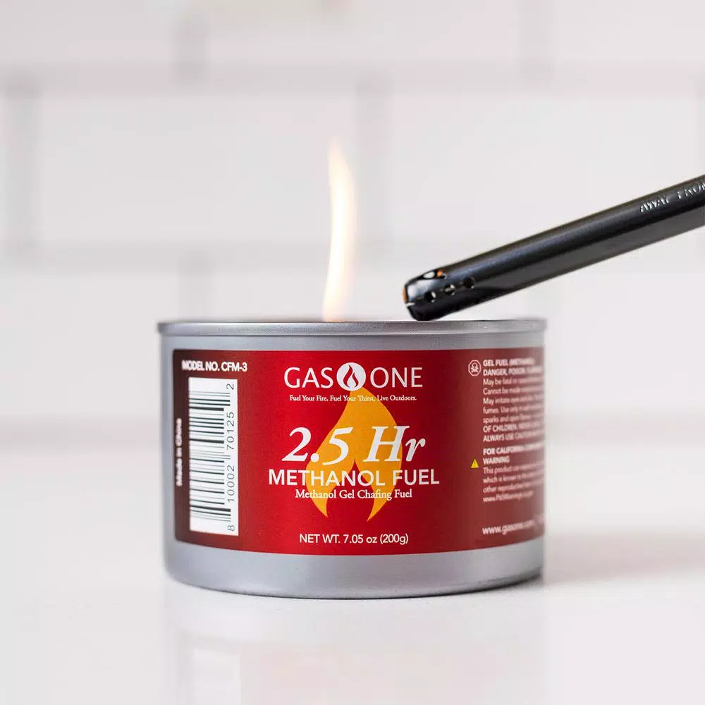 Gas One Methanol Chafing Fuel Gel - 2.5 Hour Burn Time, 12-Piece Set