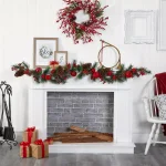 Nearly Natural 6 ft. Artificial Apple and Berry Christmas Garland with Pine Cones thumbnail 3