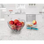 Spectrum Opus Chrome Steel Fruit Bowl - Decorative Countertop Produce & Bread Basket thumbnail 1