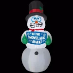 Home Accents Holiday 6 ft. Pre-Lit Animated Shivering Snowman Airblown Inflatable Holiday Decoration thumbnail 6