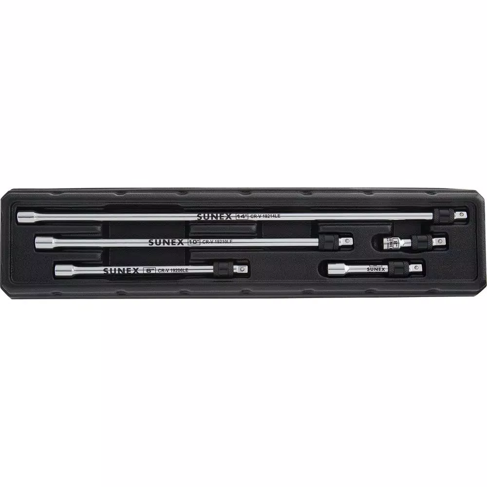 SUNEX TOOLS Sunex 1/4 in. Drive Chrome Locking Extension Set, 5-Piece