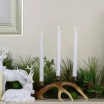 Northlight Set of 2 White Wax Flameless Taper Christmas Candles, 12 in. with 3D Flickering Light thumbnail 2