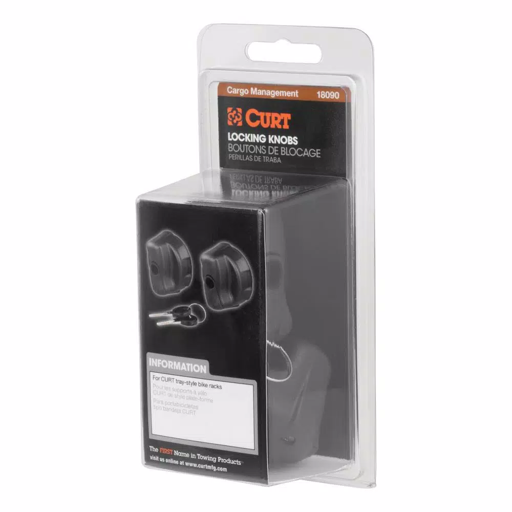 CURT Tray-Style Bike Rack Locking Knobs Replacement Set (2-Pack)