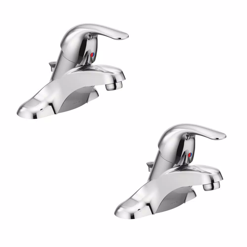 Moen Adler 4 in. Centerset Single-Handle Bathroom Faucet, Chrome (2-Pack)