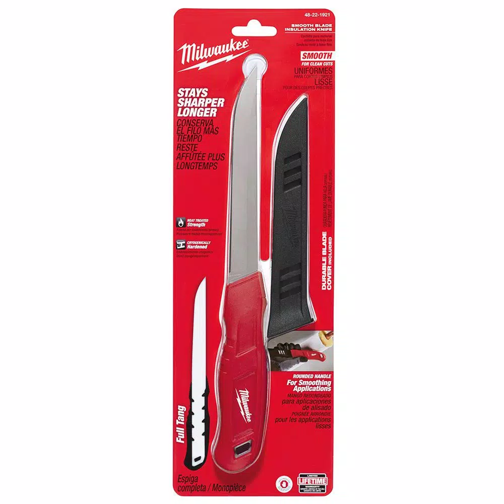 Milwaukee 6 in. Smooth Blade Insulation Knife with Stainless Steel Blade