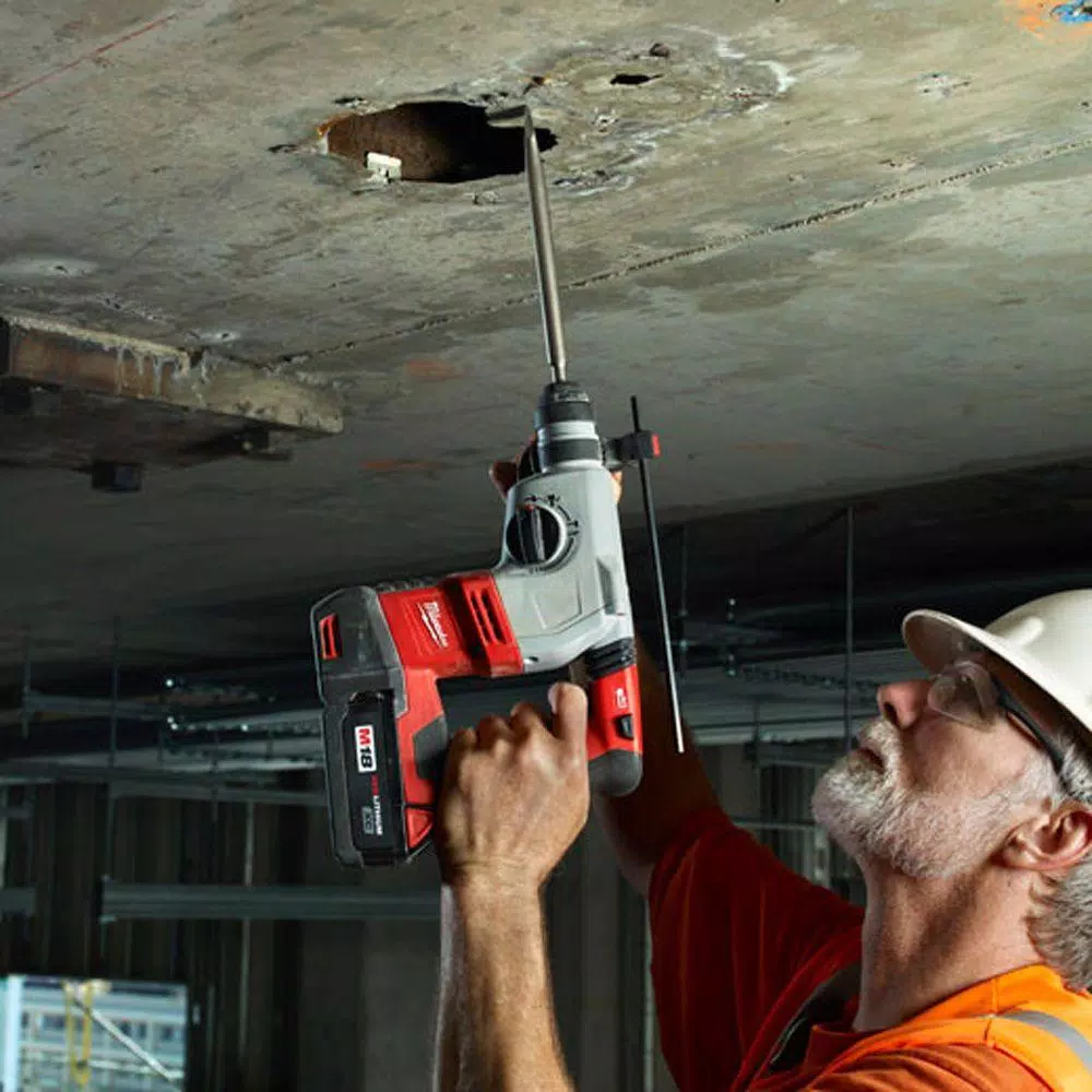 Milwaukee M18 18V SDS-Plus Cordless Rotary Hammer Kit with (2) 3.0Ah Batteries, Charger, and Hard Case