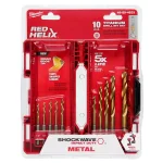 Milwaukee SHOCKWAVE Impact Duty Titanium Drill Bit Set, 10-Piece Red Helix thumbnail 5