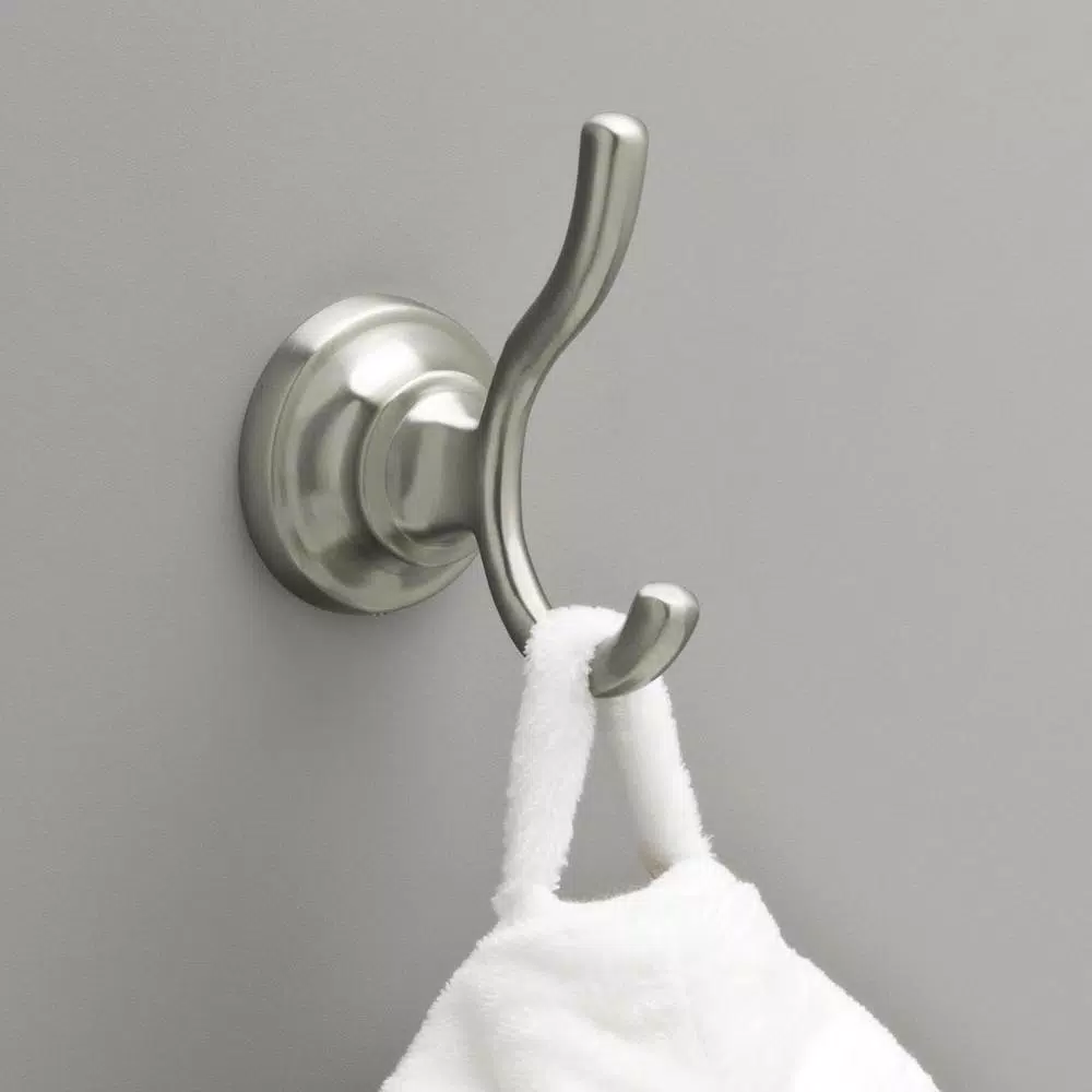 Delta Starmount Brushed Nickel Towel and Robe Hook with SpotShield Technology