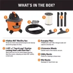 RIDGID 9 Gal. NXT Wet/Dry Shop Vacuum, 4.25 Peak HP with Dual-Flex Locking Hose and Accessories thumbnail 2