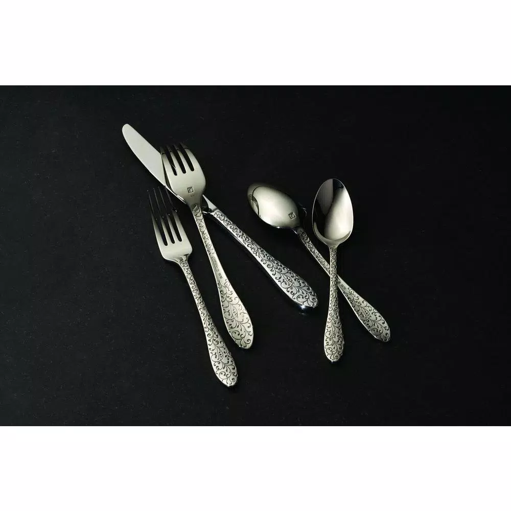 Oneida Ivy Flourish 18/10 Stainless Steel Teaspoons, Set of 12