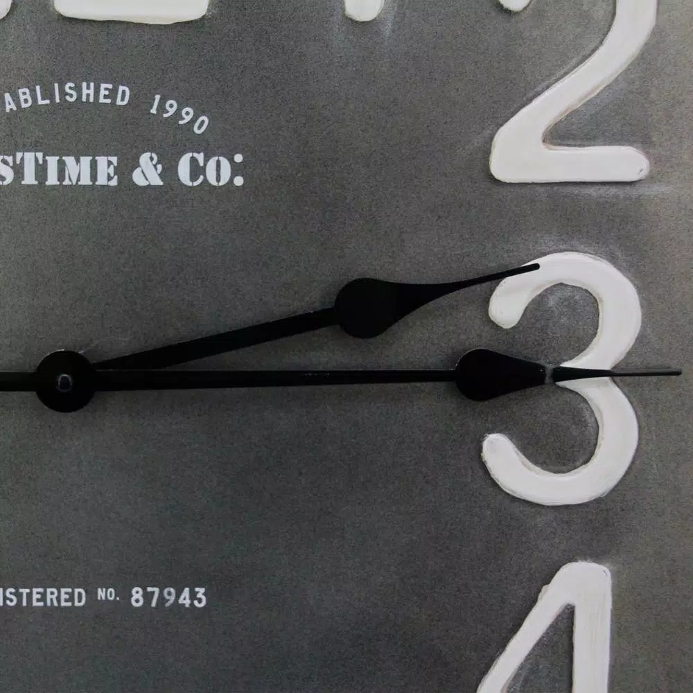 FirsTime & Co. Liam Industrial Square Wall Clock, 24 in.