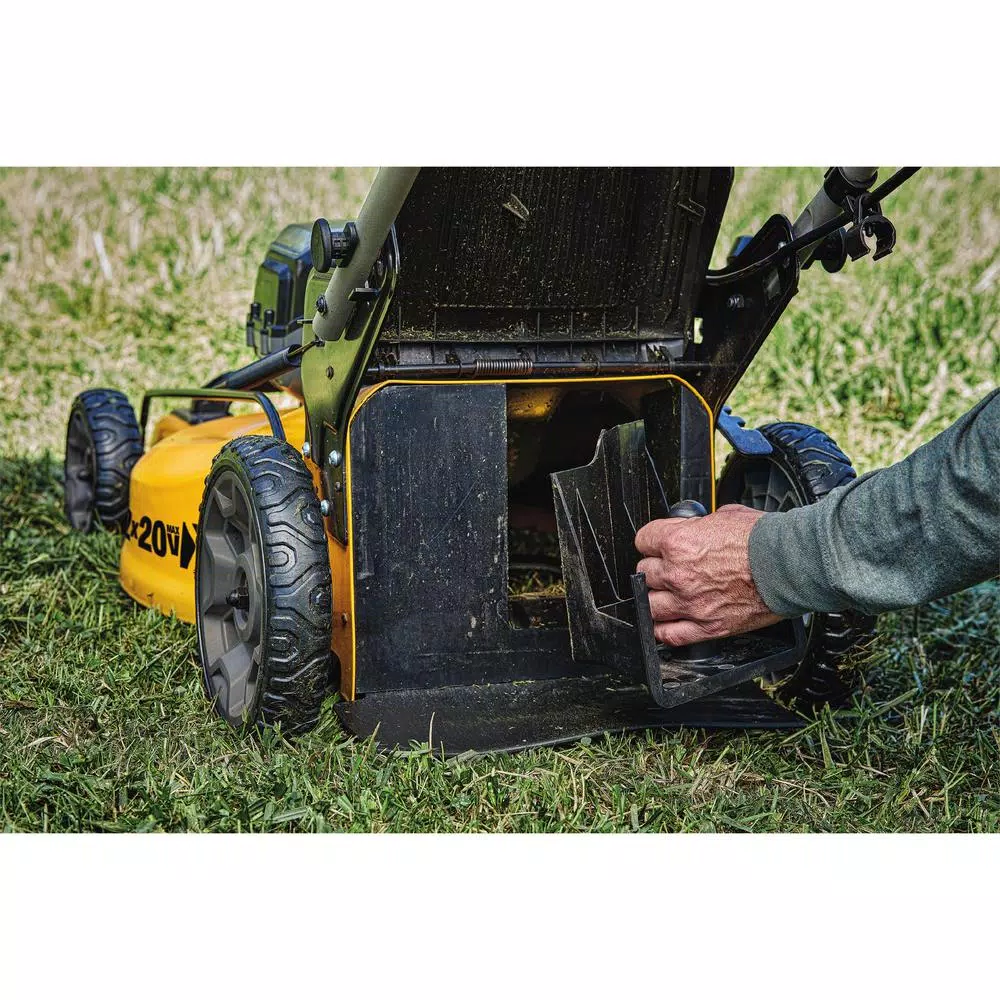 DEWALT 20 in. 20V MAX Cordless Walk Behind Push Lawn Mower with (2) 5.0 Ah Batteries and Charger