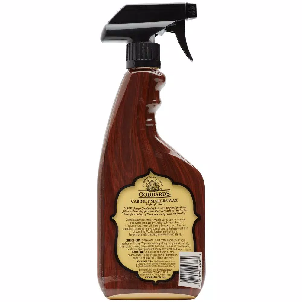 Goddard's Cabinet Makers Spray Wax, Lemon Oil & Beeswax, 16 oz