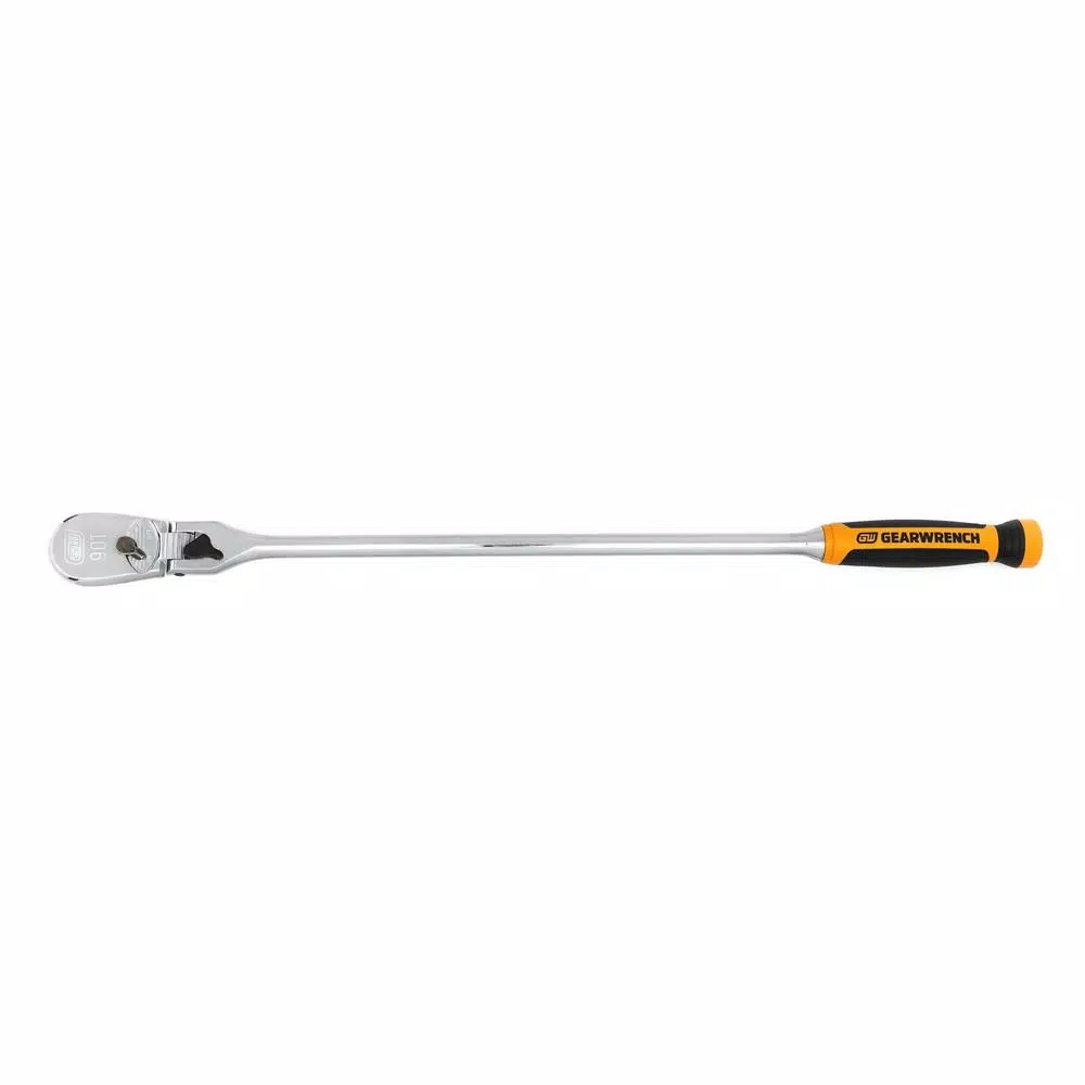 GEARWRENCH 1/2 in. Drive 24 in. 90 Tooth Locking Flex Head Teardrop Ratchet