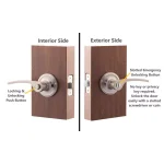 Copper Creek Scandinavian Kash Satin Stainless Steel Privacy Lever for Bedroom and Bathroom thumbnail 4
