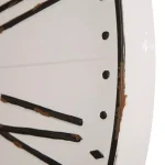 Glitzhome 31.5 in. Oversized Farmhouse Metal Enamel Wall Clock - Antique White thumbnail 3