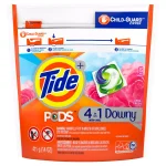 Tide PODS plus Downy Laundry Detergent Pods, April Fresh Scent, 90 Loads thumbnail 1