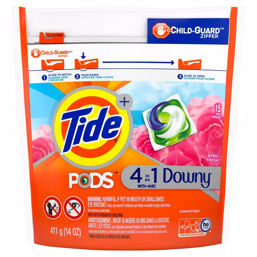 Tide PODS plus Downy Laundry Detergent Pods, April Fresh Scent, 90 Loads