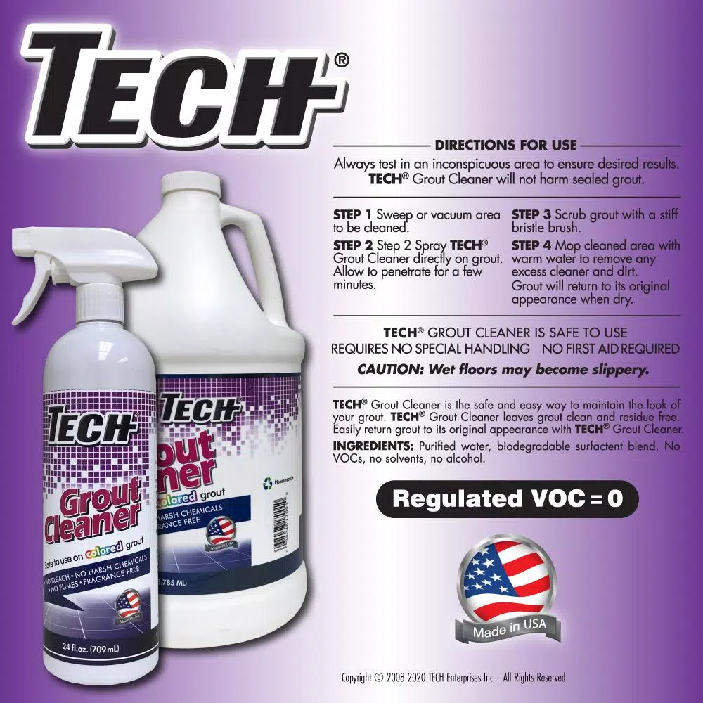 TECH Grout Cleaner, 24 oz. Professional Strength Deep Cleaning Solution