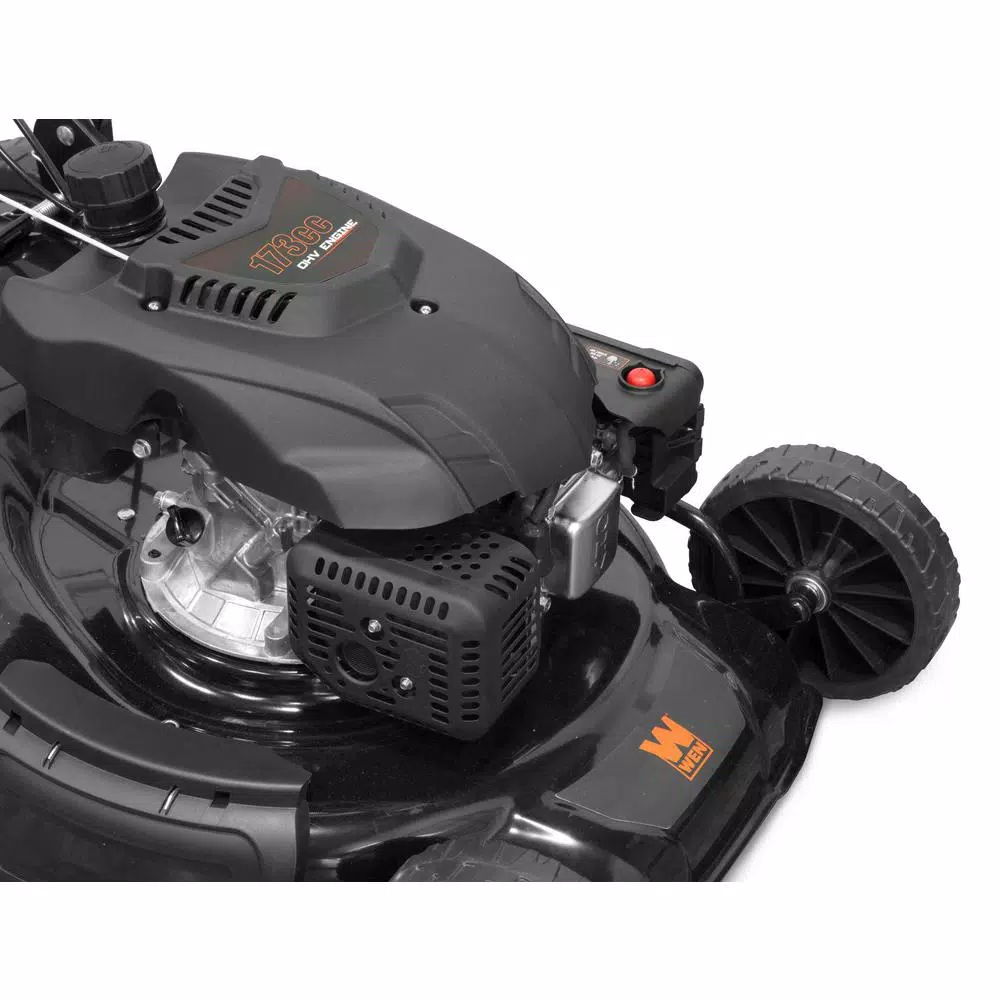 WEN 21 in. 173cc Gas-Powered 4-in-1 Self-Propelled Walk Behind Lawn Mower