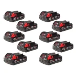 Milwaukee M18 18V Lithium-Ion 1.5Ah Compact Battery Pack (10-Pack) thumbnail 1