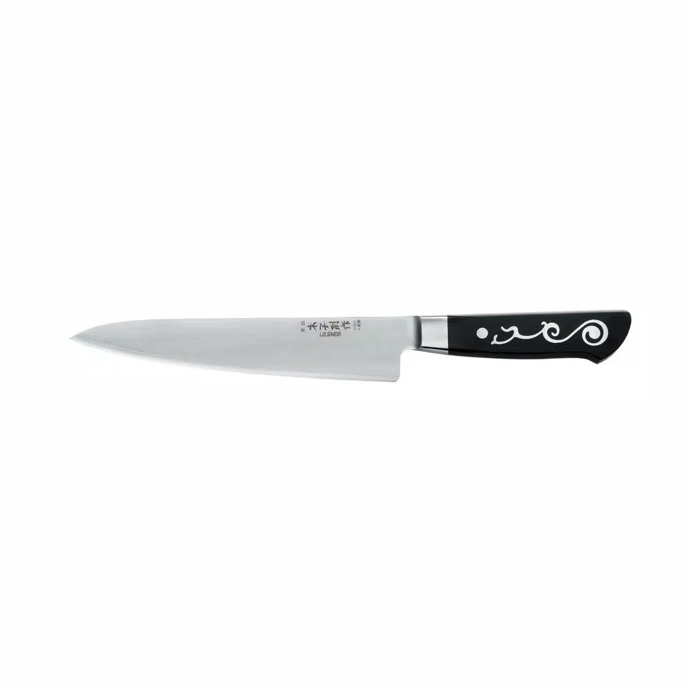 Master Grade I.O. Shen 8 in. Triplex Steel Chinese Chef's Knife with Ebonite Tai Tang Handle