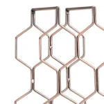 DANYA B. Copper Electroplated 8-Bottle Wine Rack - Modern Geometric Iron Design thumbnail 4