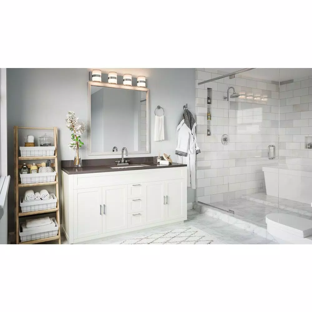 Design House GRAZ Park Polished Chrome Towel Ring - Modern Zinc Hand Towel Holder