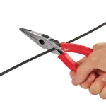 Milwaukee 2-Piece Pliers Set: 9 in. High Leverage Lineman's & 8 in. Long Nose Pliers thumbnail 4