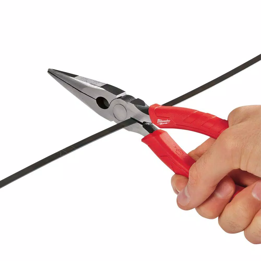 Milwaukee 2-Piece Pliers Set: 9 in. High Leverage Lineman's & 8 in. Long Nose Pliers
