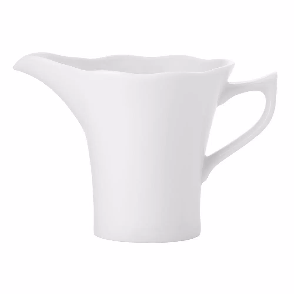 Oneida Lancaster Garden 6 oz. White Porcelain Creamers, Set of 36