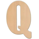 Jeff McWilliams Designs 23 in. Oversized Unfinished Wood Letter Q - Industrial Style Wall Decor thumbnail 1
