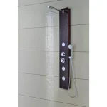 ANZZI Pure 59 in. 3-Jet Full Body Shower Panel System, Mahogany Deco-Glass with Heavy Rain Head & Handheld Sprayer thumbnail 4