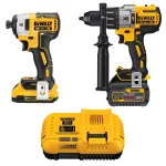 DEWALT 20V MAX Brushless Hammer Drill and Impact Driver Combo Kit with FLEXVOLT 6.0Ah Battery thumbnail 1