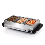 Ovente 1.5 Qt. Stainless Steel Electric Buffet Server Warming Tray with Adjustable Temperature Control thumbnail 1