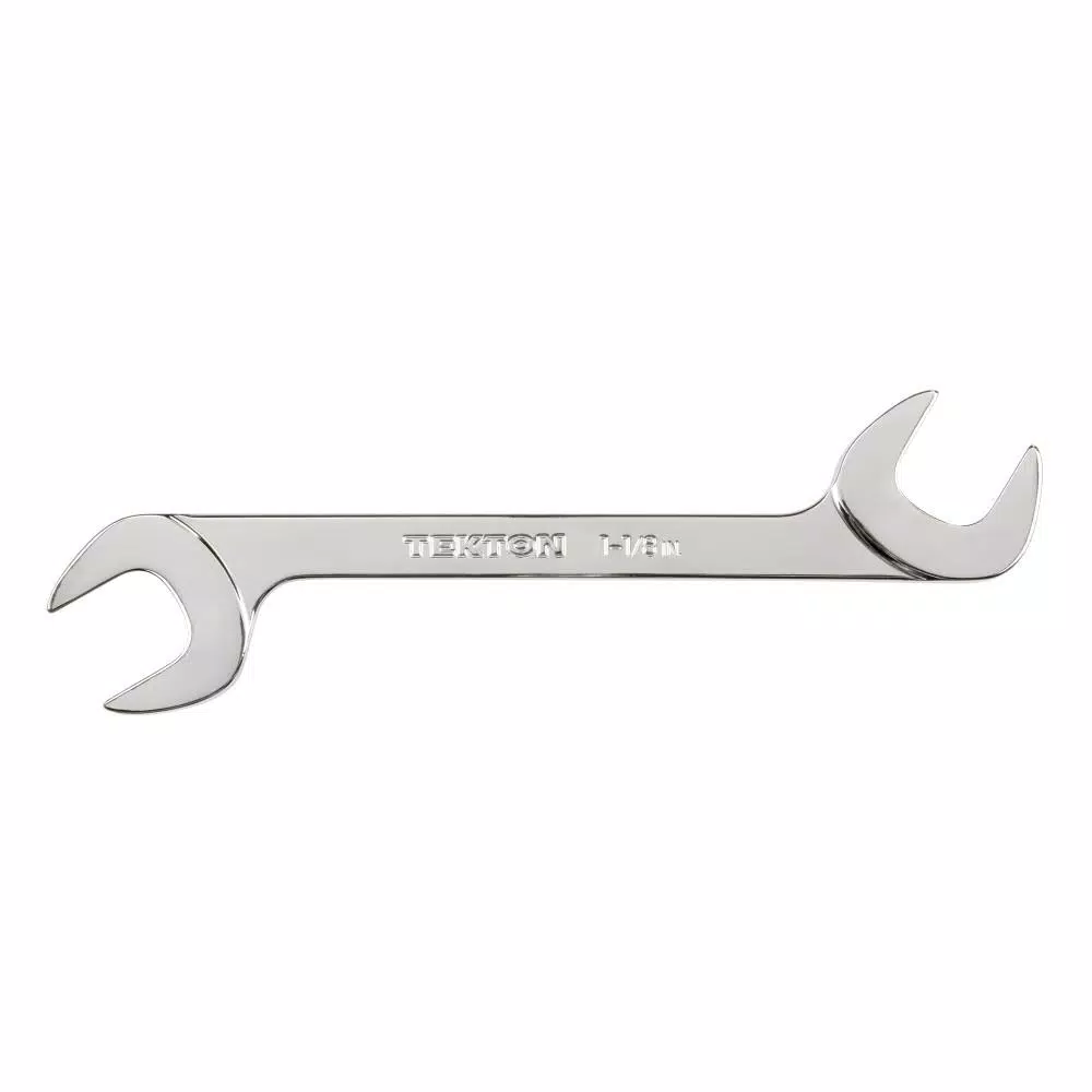 TEKTON 1-1/8 in. Angle Head Double Open End Wrench, 60° Offset